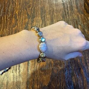 Handmade Mixed Stone + Metal Bead Bracelet